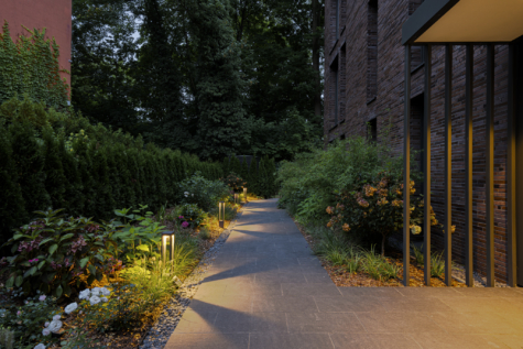 Eingangsbereich bei Abendstimmung