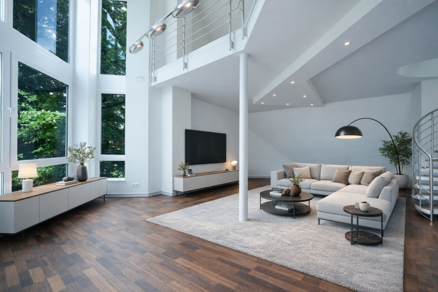 Wohnbereich Mustermöblierung