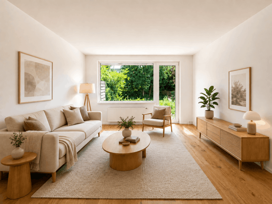Wohnzimmer (KI-Möbliert)